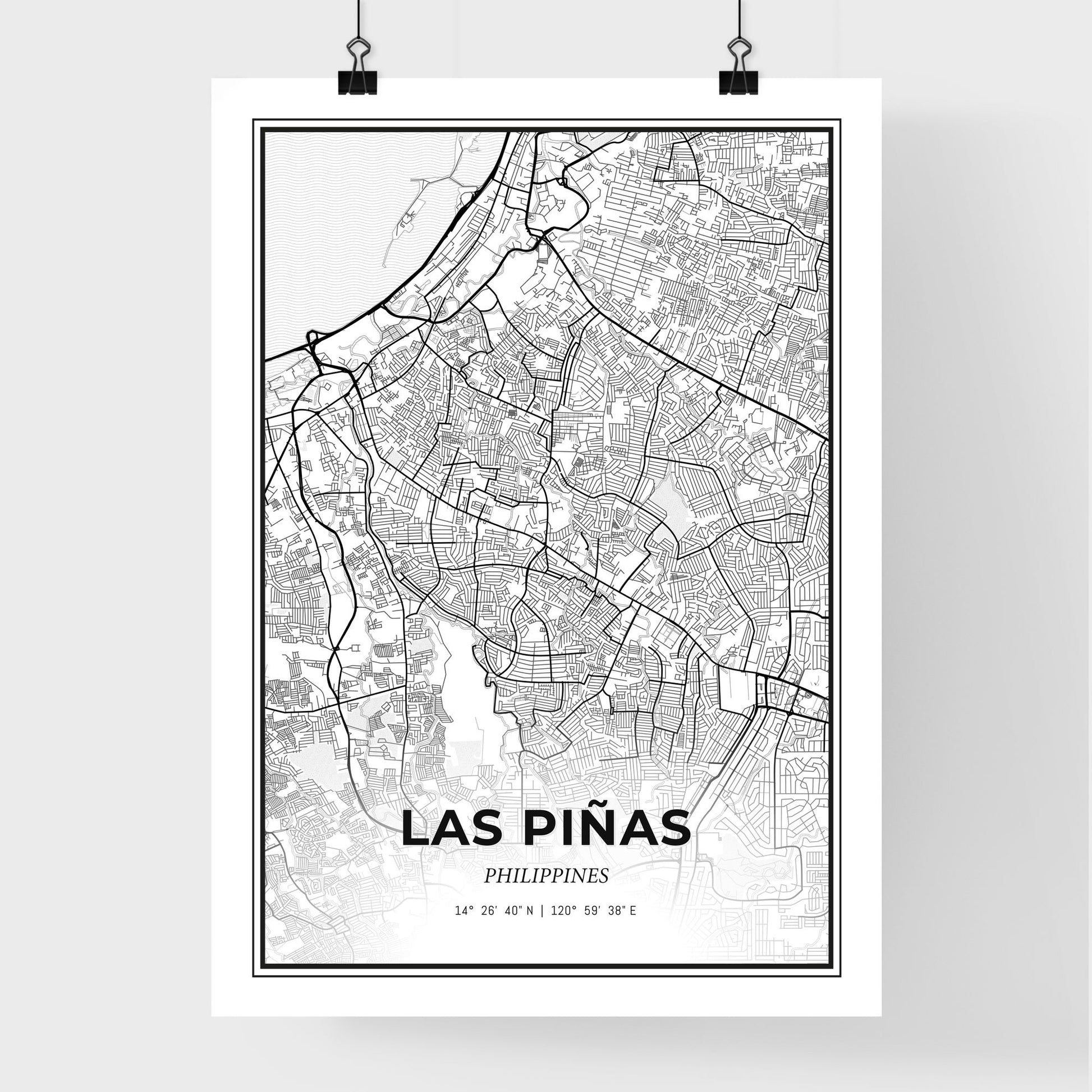 Las Piñas Philippines - Premium City Map Poster