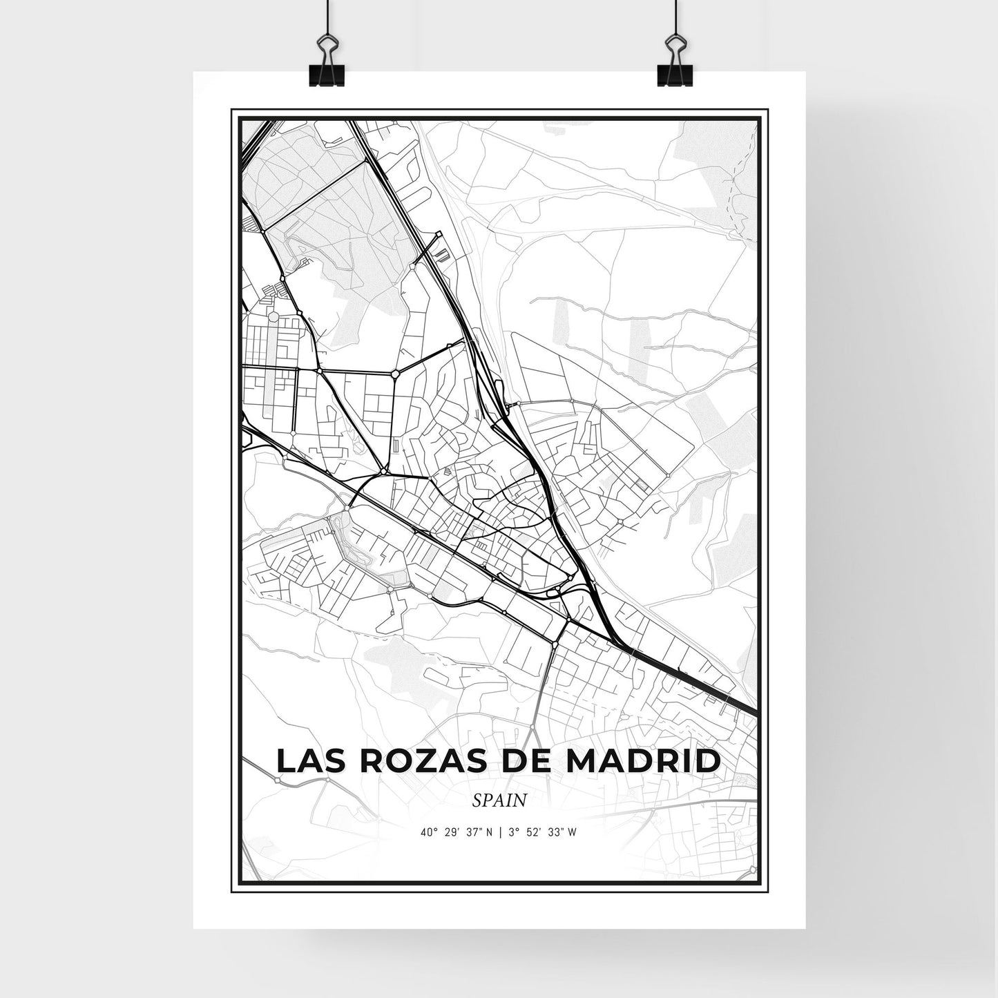 Las Rozas de Madrid Spain - Premium City Map Poster