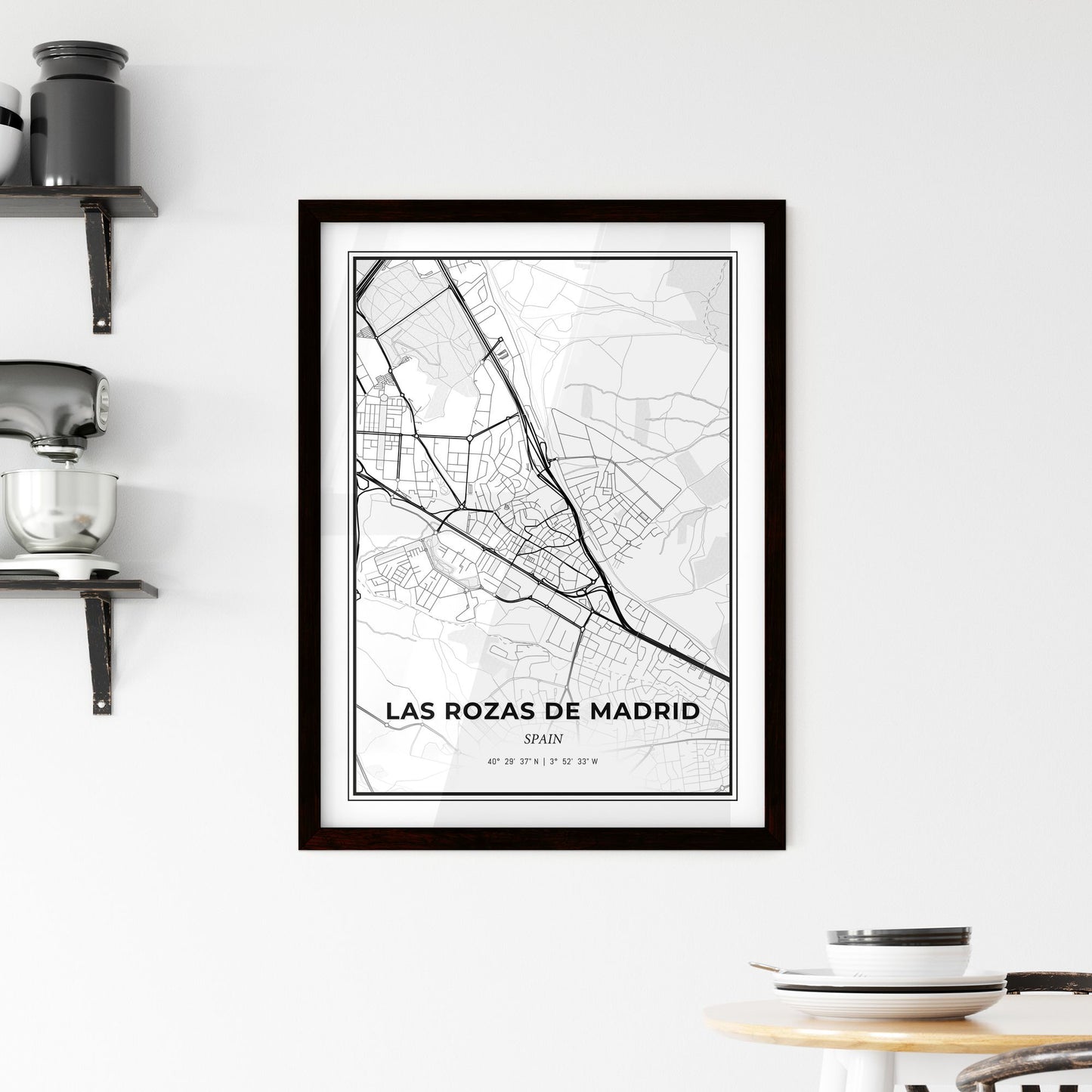 Las Rozas de Madrid Spain - Minimal City Map