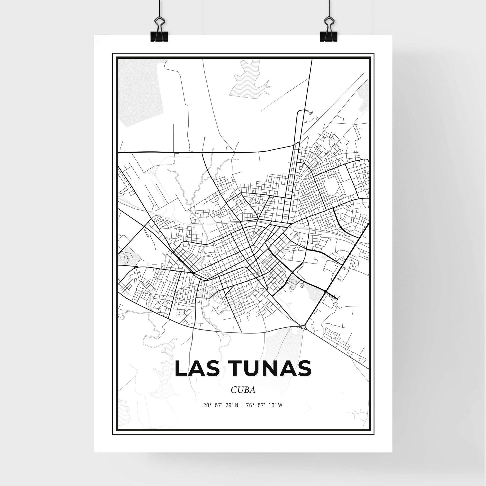 Las Tunas Cuba - Premium City Map Poster