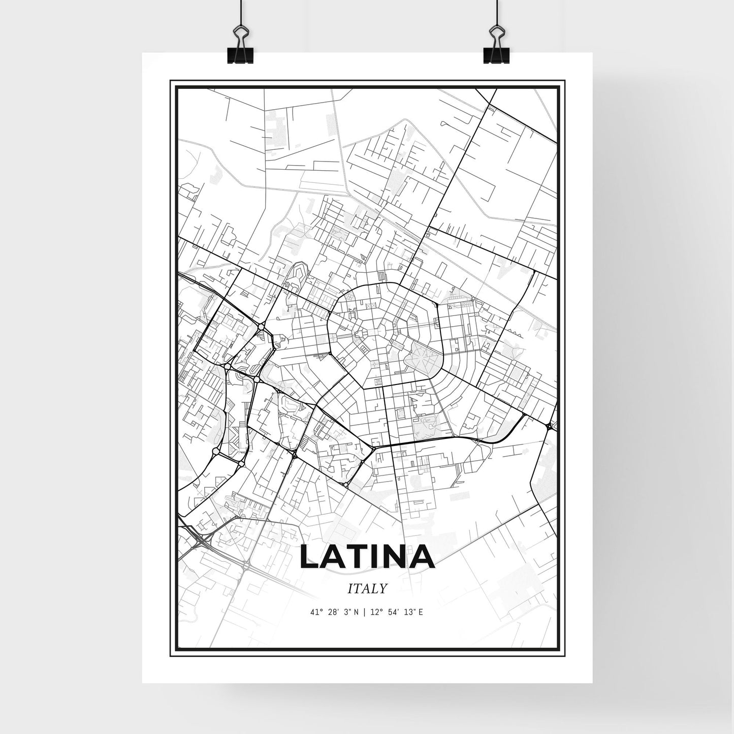 Latina Italy - Premium City Map Poster