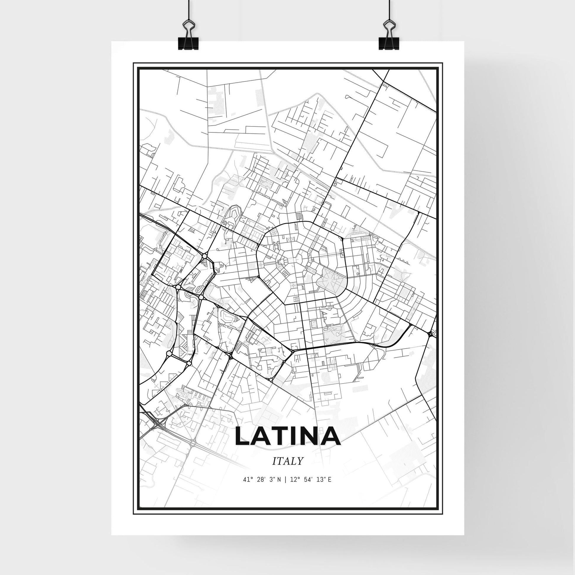 Latina Italy - Premium City Map Poster