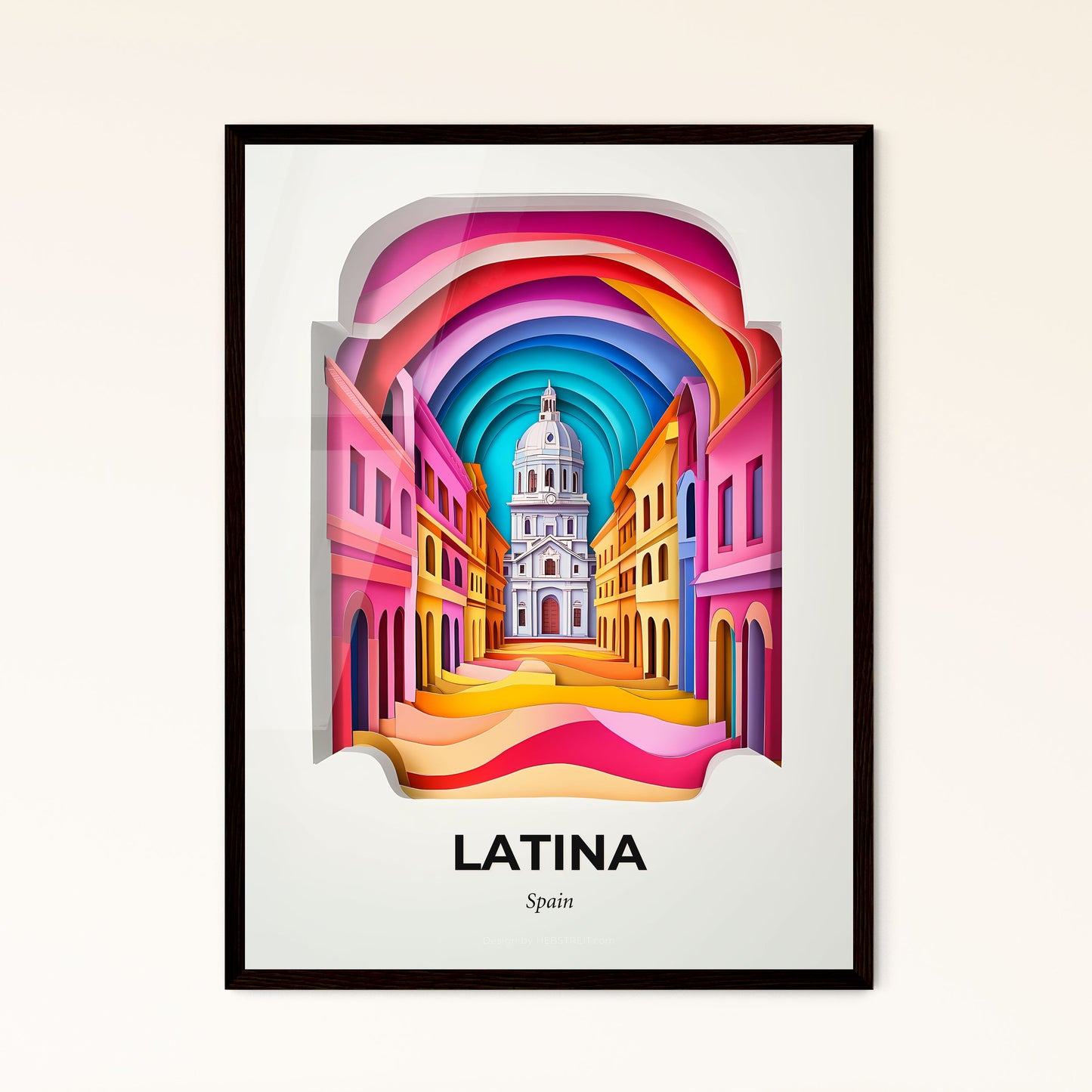 Vivid Latina, Spain - a colorful city with a church in the background