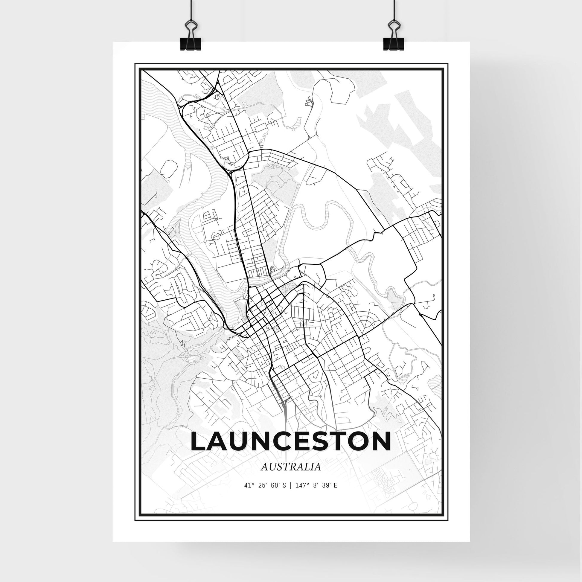 Launceston Australia - Premium City Map Poster