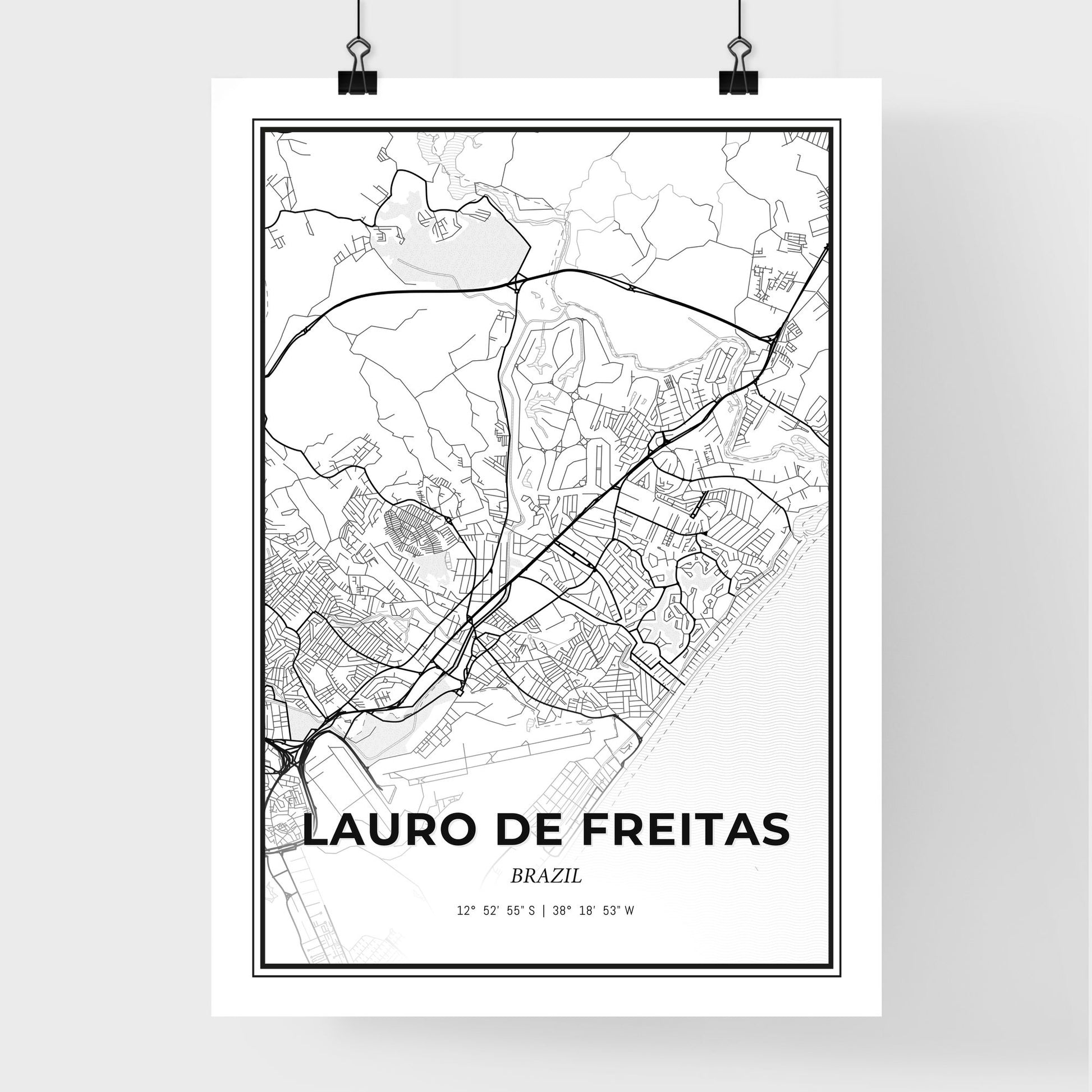 Lauro de Freitas Brazil - Premium City Map Poster