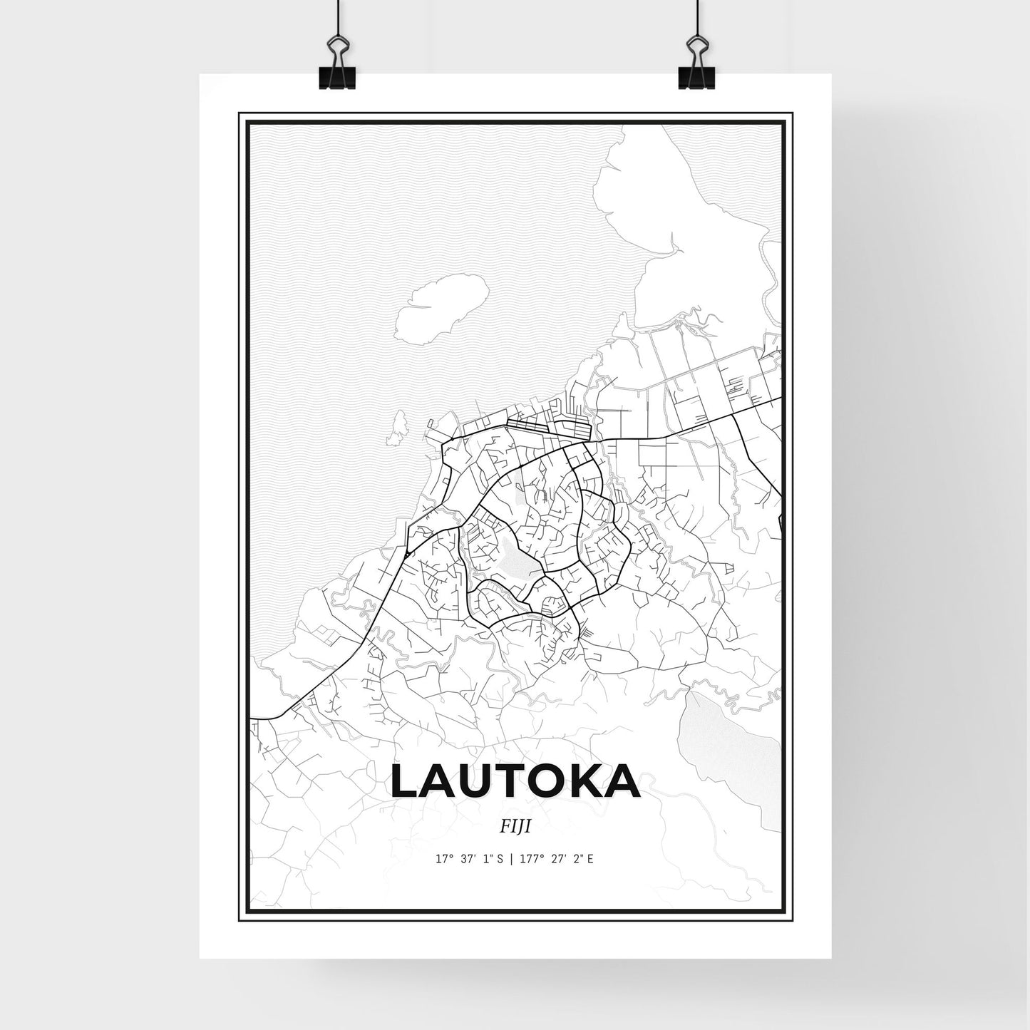 Lautoka Fiji - Premium City Map Poster