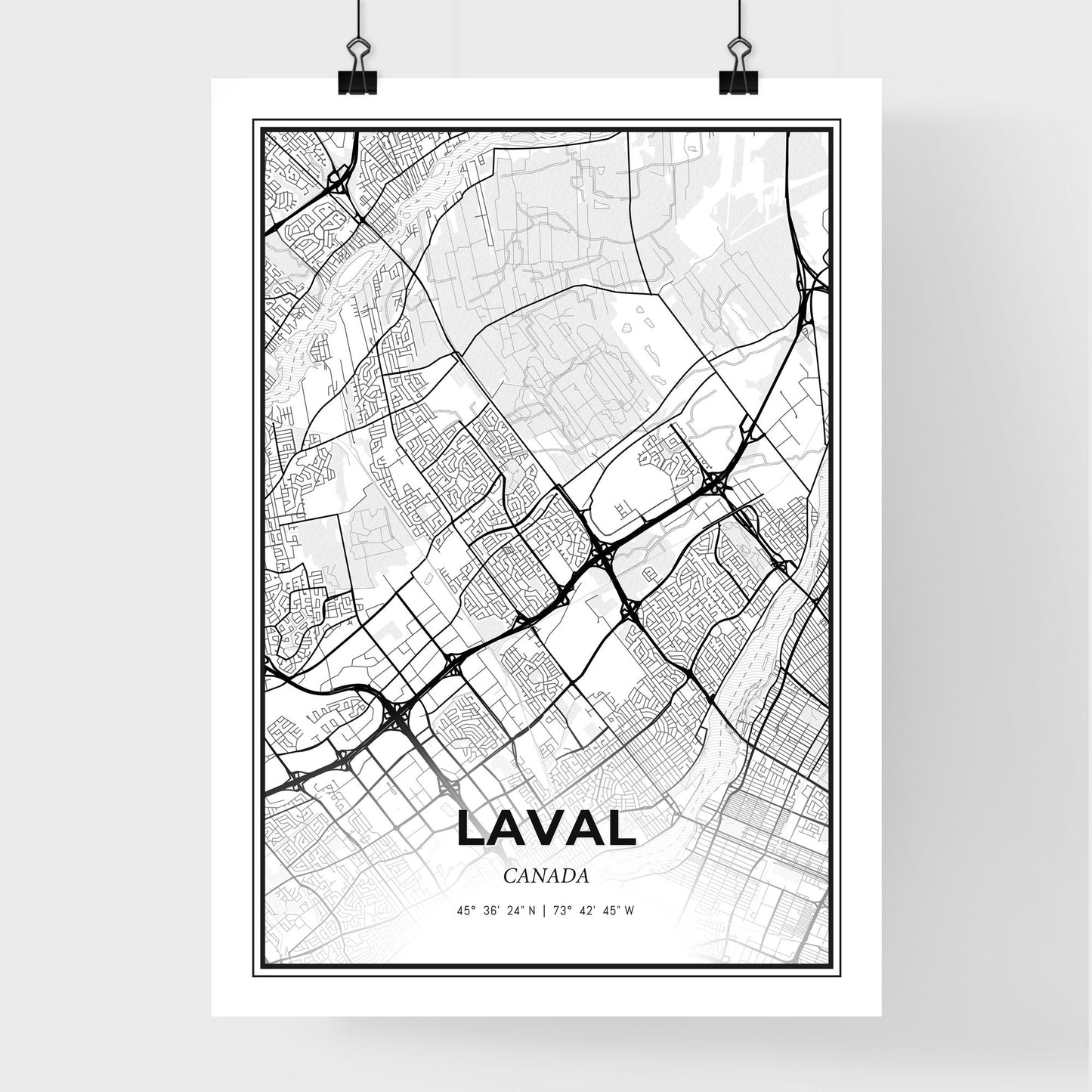 Laval Canada - Premium City Map Poster