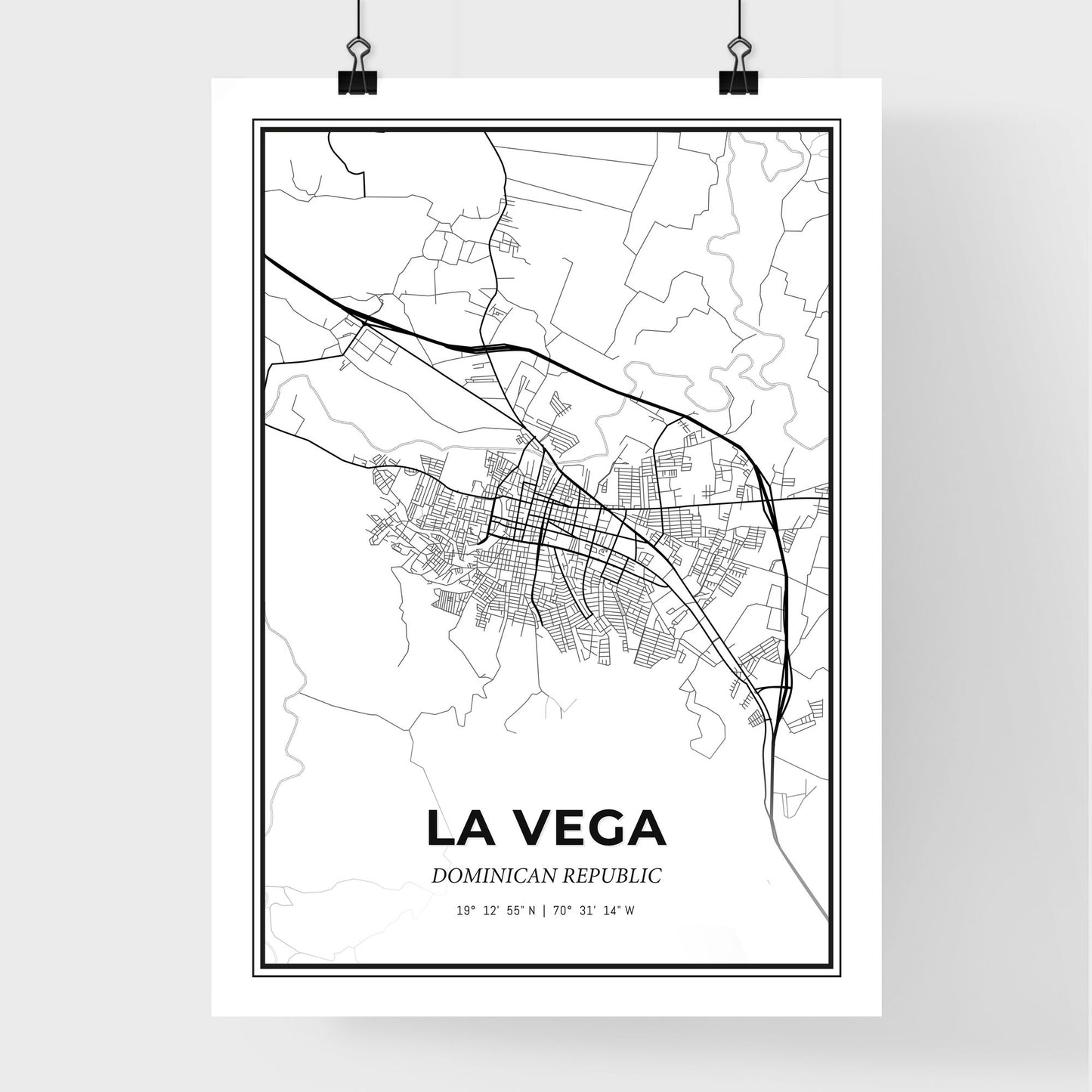 La Vega Dominican Republic - Premium City Map Poster