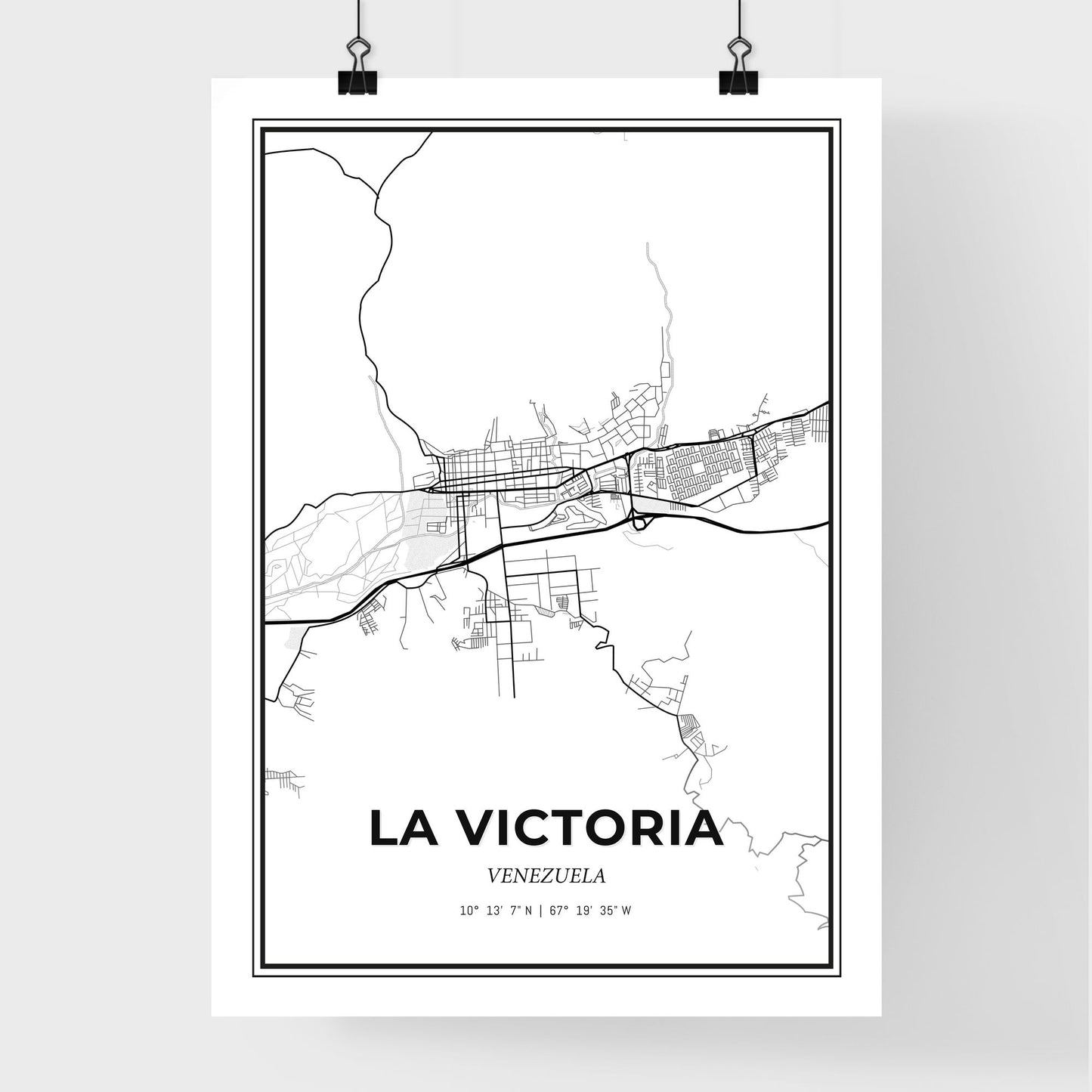 La Victoria Venezuela - Premium City Map Poster