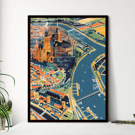 Havre City Map Painting Art Urban Colorful Building Architecture Historical Landmark Default Title