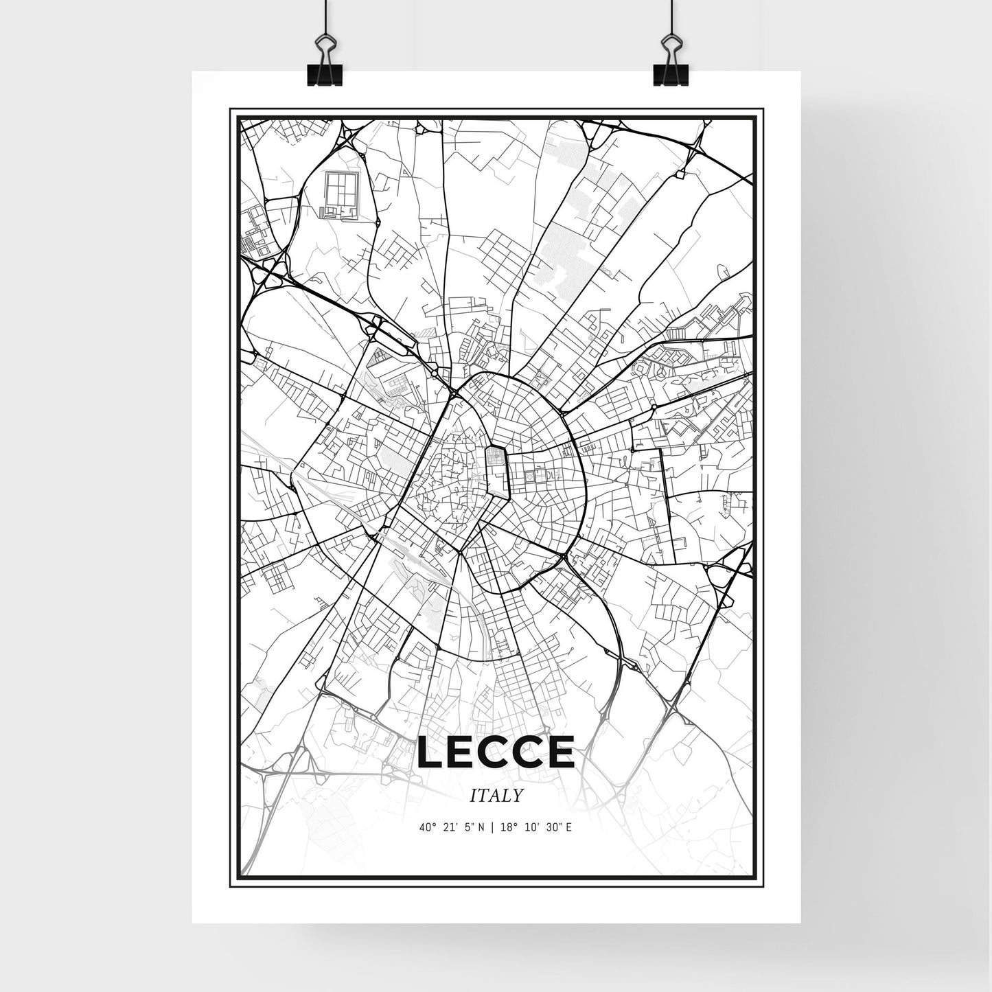 Lecce Italy - Premium City Map Poster