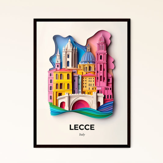 Vivid Lecce, Italy - a paper cut of a city with a bridge