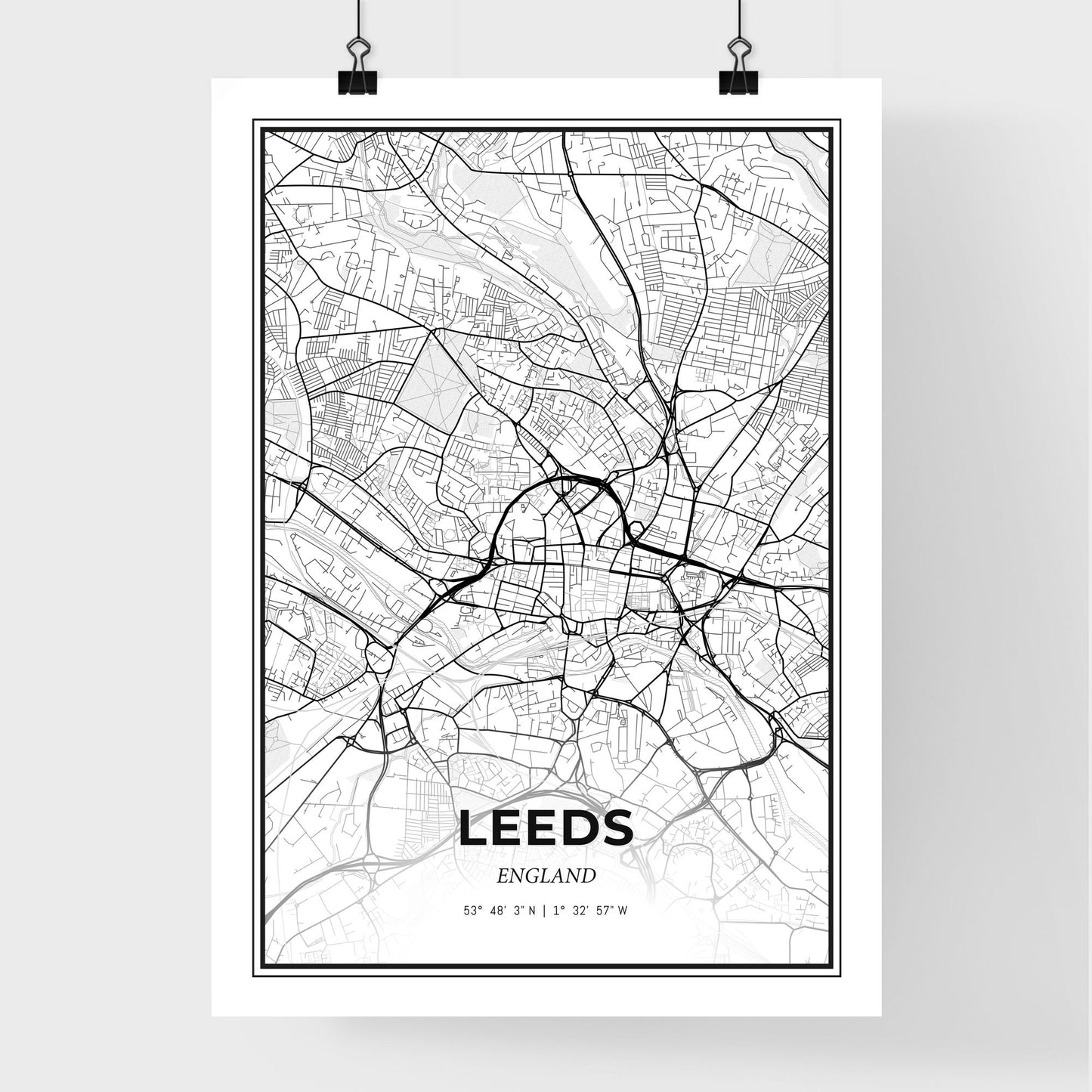 Leeds England - Premium City Map Poster