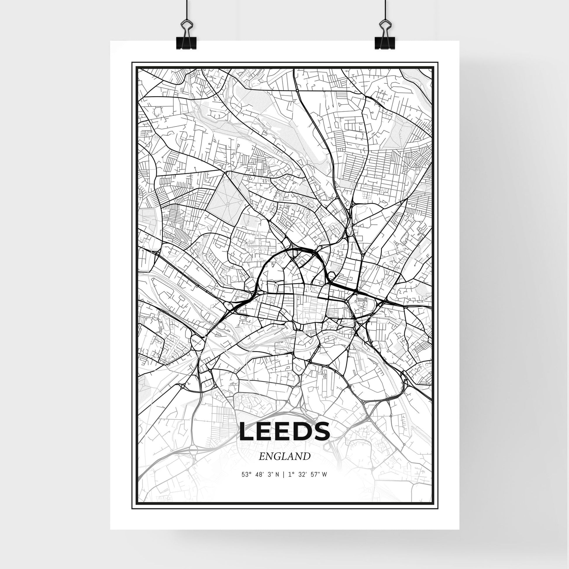 Leeds England - Premium City Map Poster