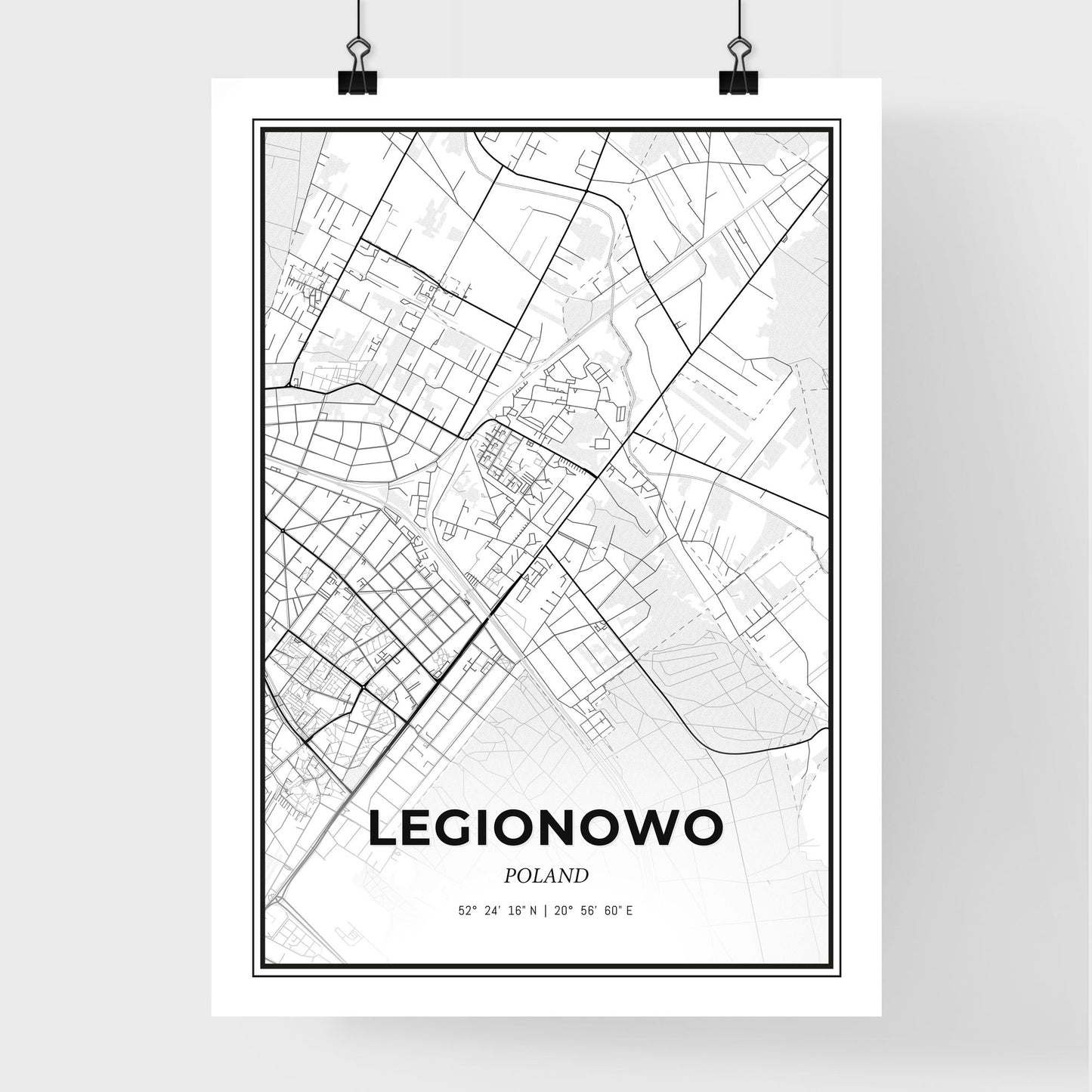 Legionowo Poland - Premium City Map Poster