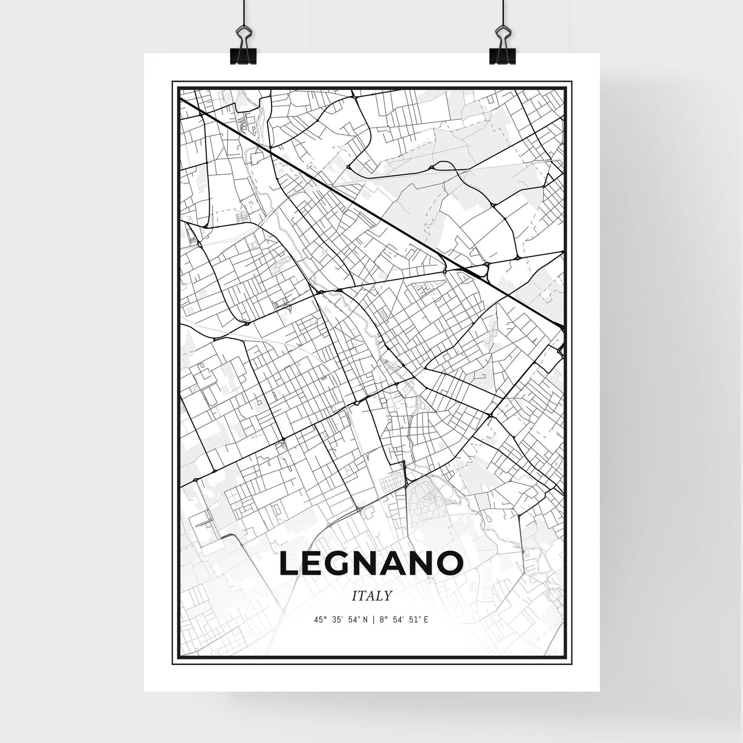 Legnano Italy - Premium City Map Poster