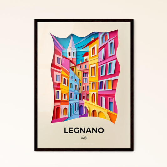 Vivid Legnano, Italy - a colorful cityscape with a clock tower