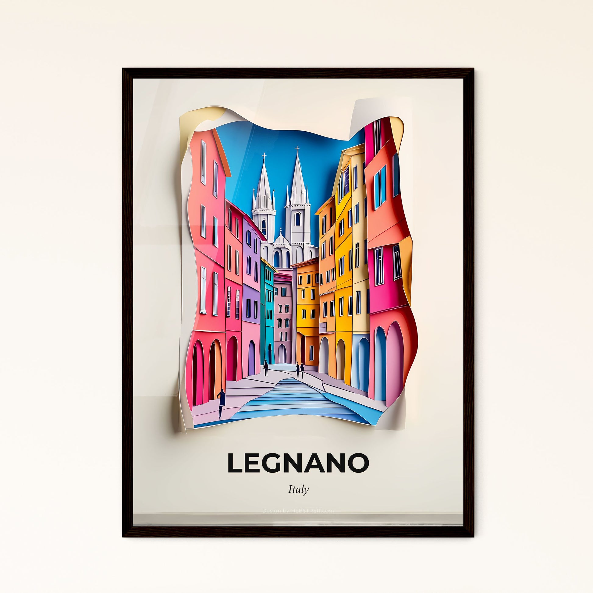 Vivid Legnano, Italy - a city with a person walking down the street