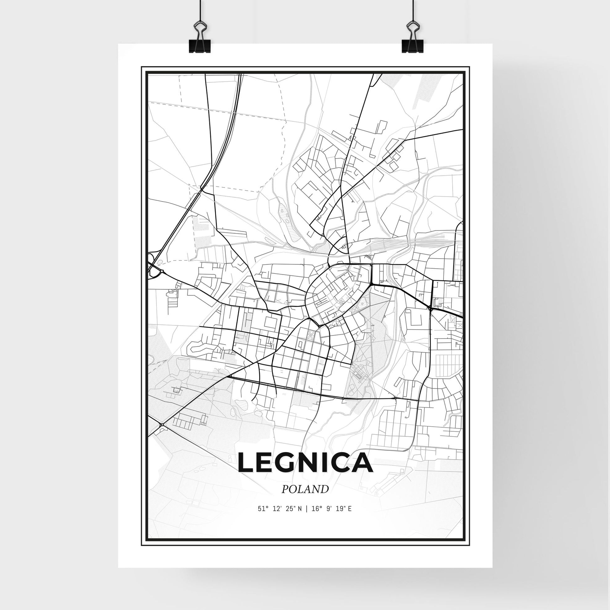 Legnica Poland - Premium City Map Poster