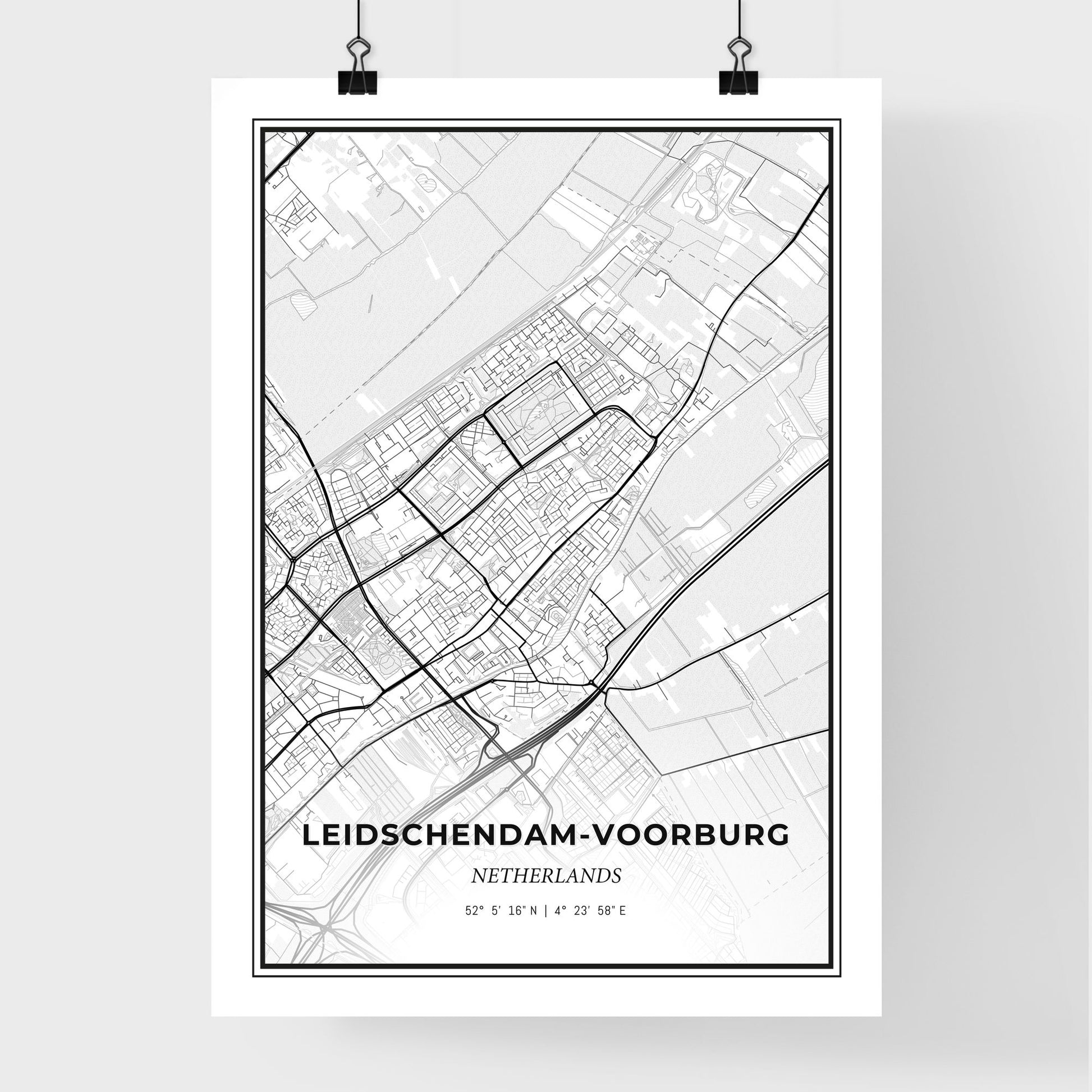  Leidschendam-Voorburg Netherlands - Premium City Map Poster