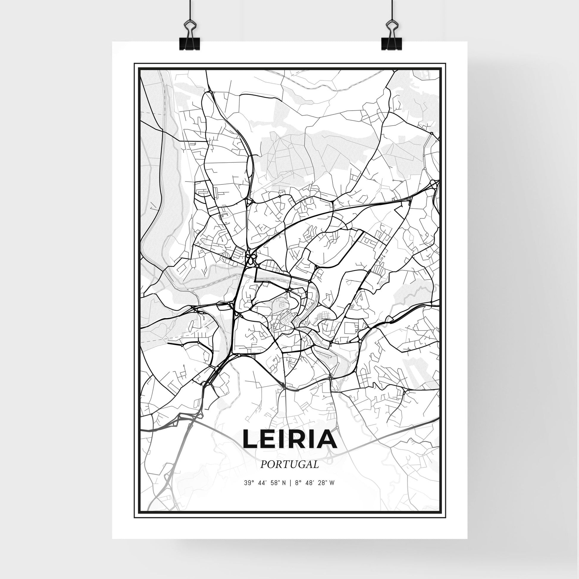 Leiria Portugal - Premium City Map Poster