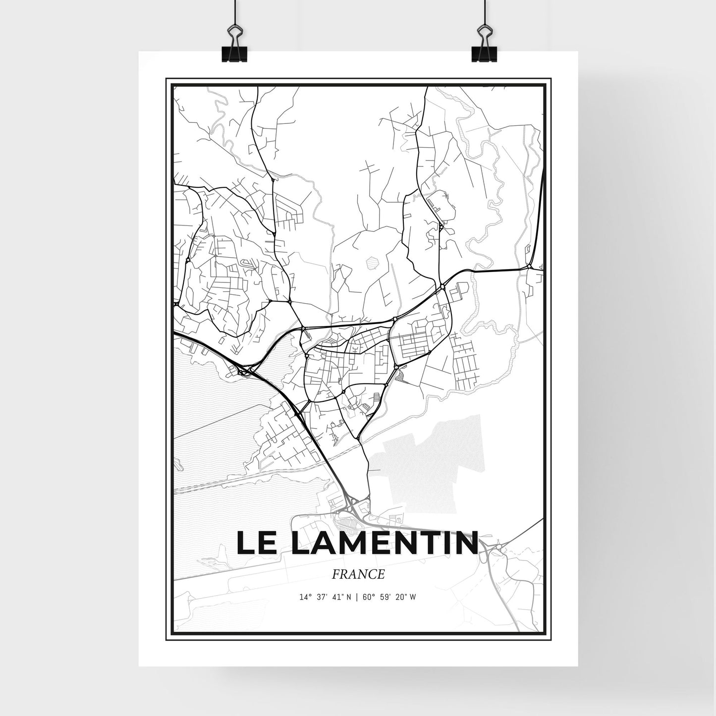 Le Lamentin France - Premium City Map Poster