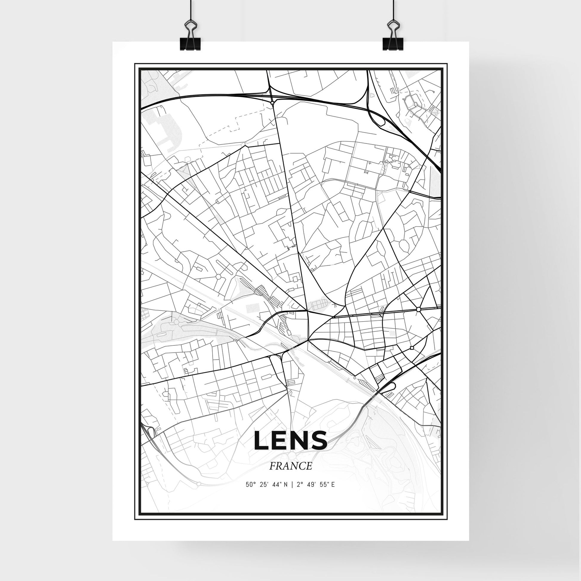 Lens France - Premium City Map Poster