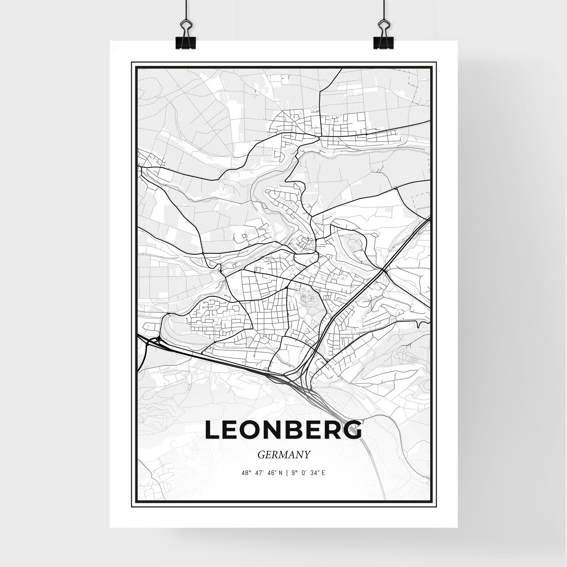 Leonberg Germany - Premium City Map Poster