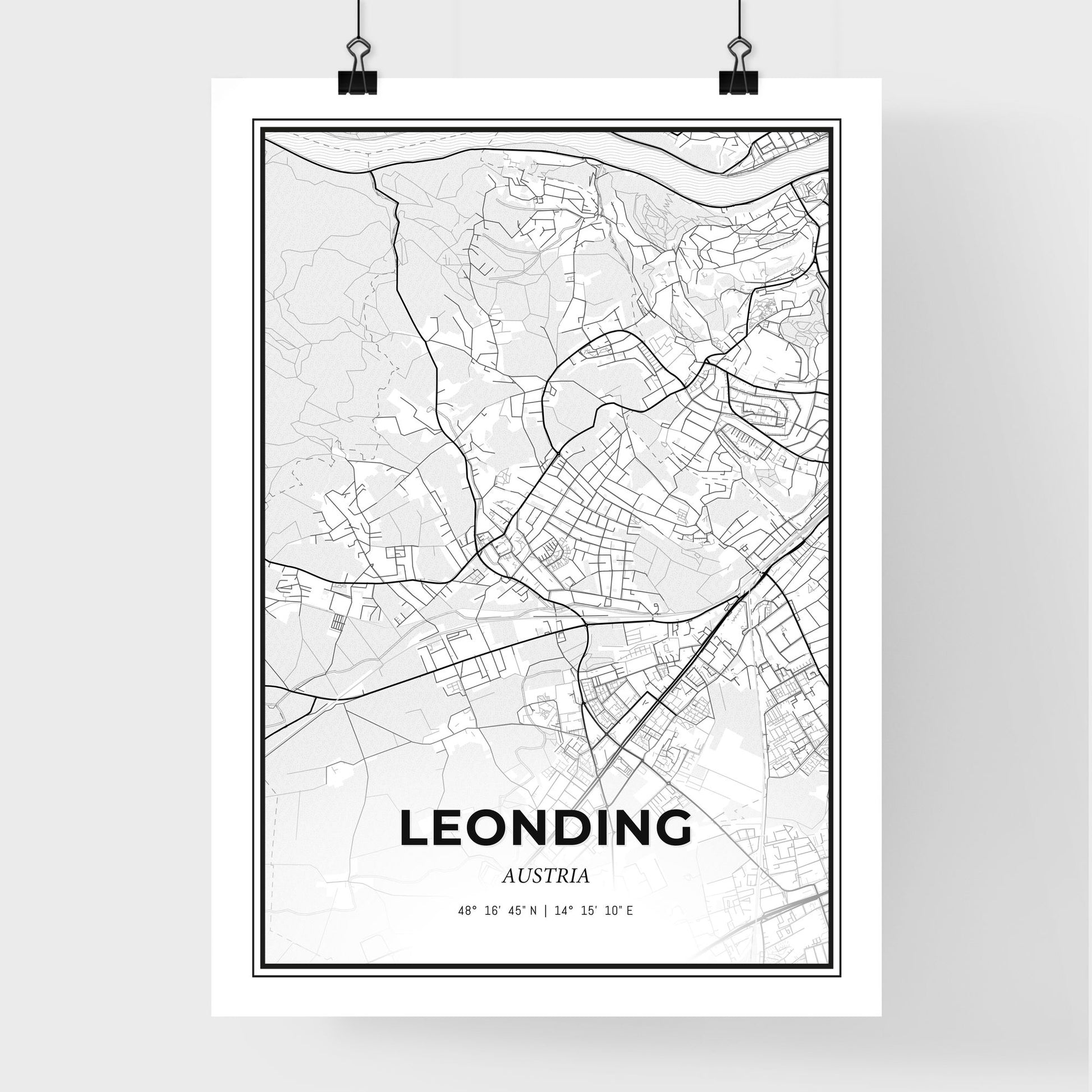 Leonding Austria - Premium City Map Poster