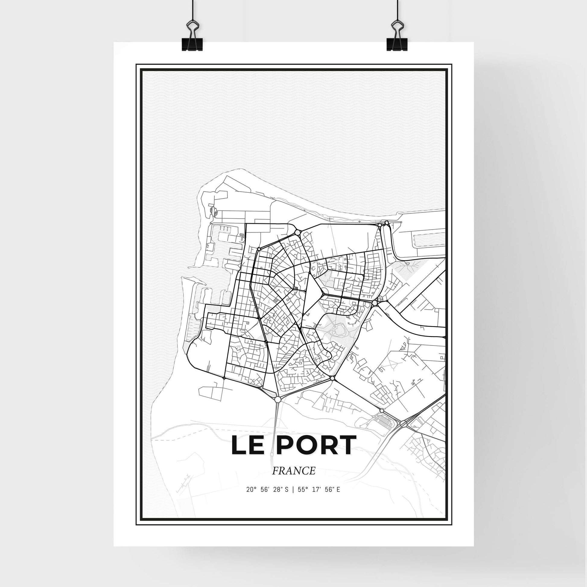 Le Port France - Premium City Map Poster