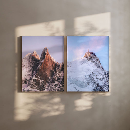 Les Drus & Aiguille du Midi Mountain Wall Art - Stunning Nature Photography Prints