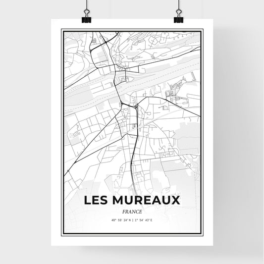 Les Mureaux France - Premium City Map Poster