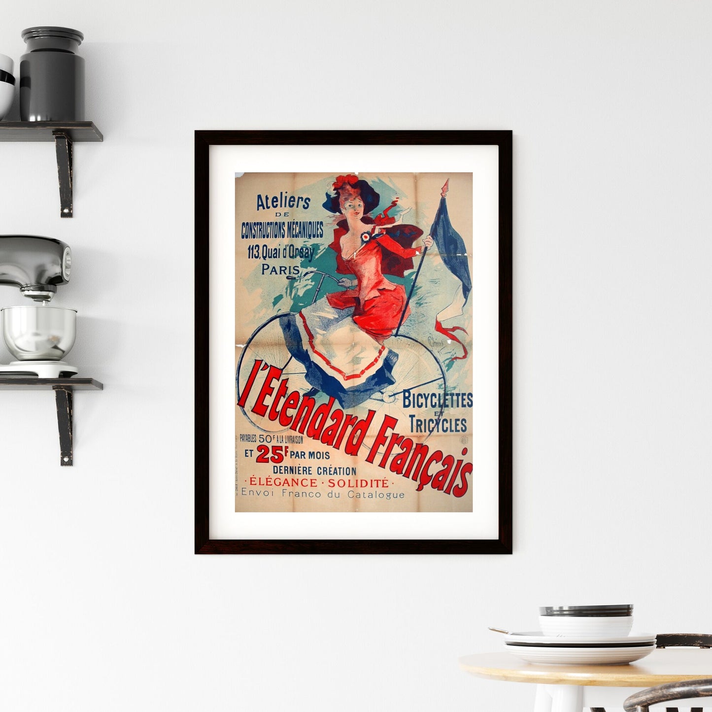 Framed Print of l'Etendard Francais – Jules Chéret