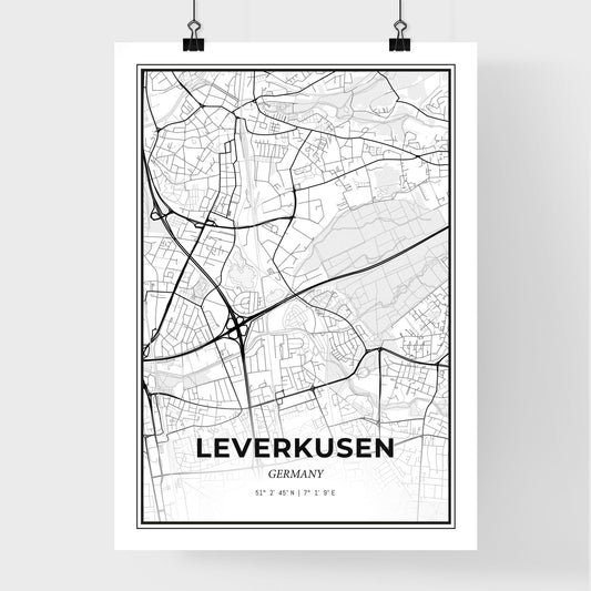 Leverkusen Germany - Premium City Map Poster