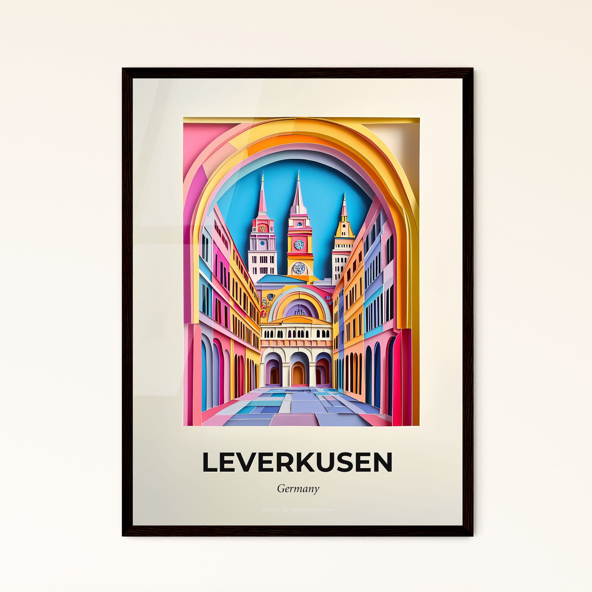 Vivid Leverkusen, Germany - a colorful city with a clock tower