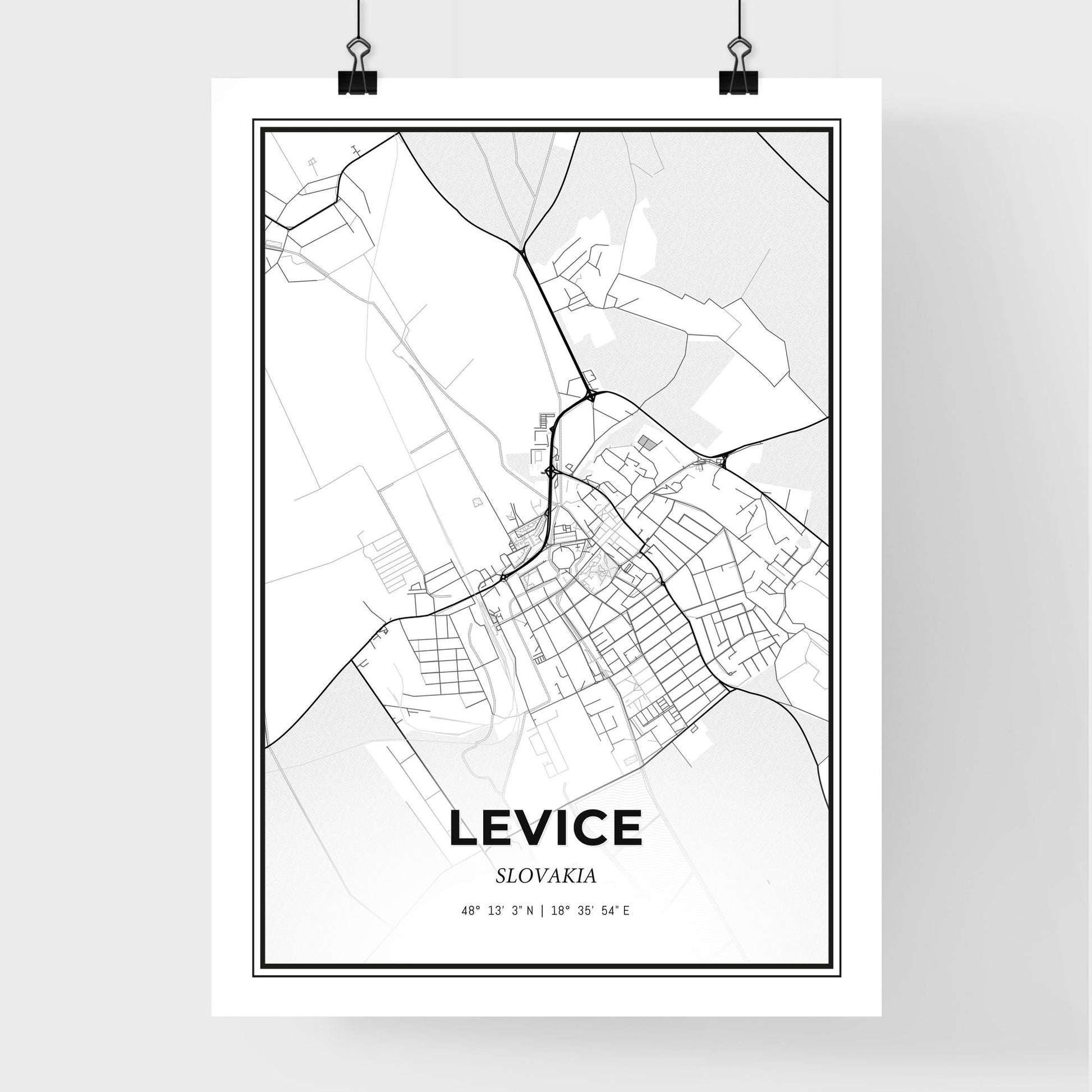 Levice Slovakia - Premium City Map Poster