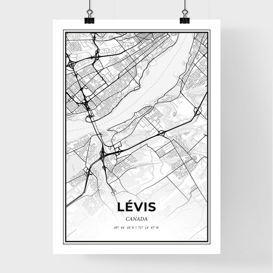 Lévis Canada - Premium City Map Poster
