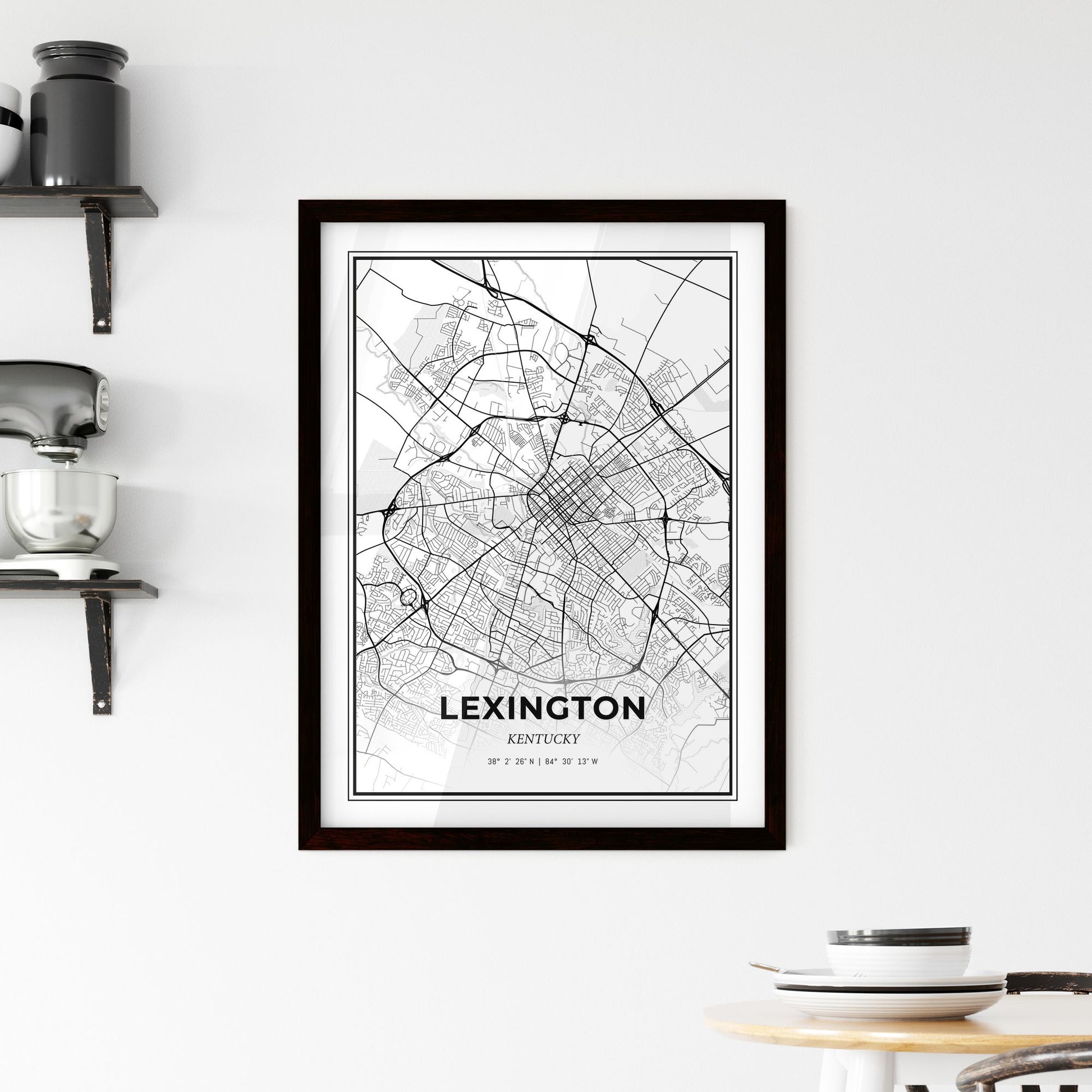 Lexington Kentucky - Minimal City Map