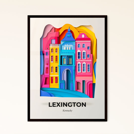 Vivid Lexington, Kentucky - a colorful city with a clock tower in the middle