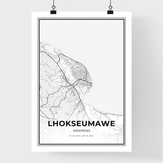 Lhokseumawe Indonesia - Premium City Map Poster