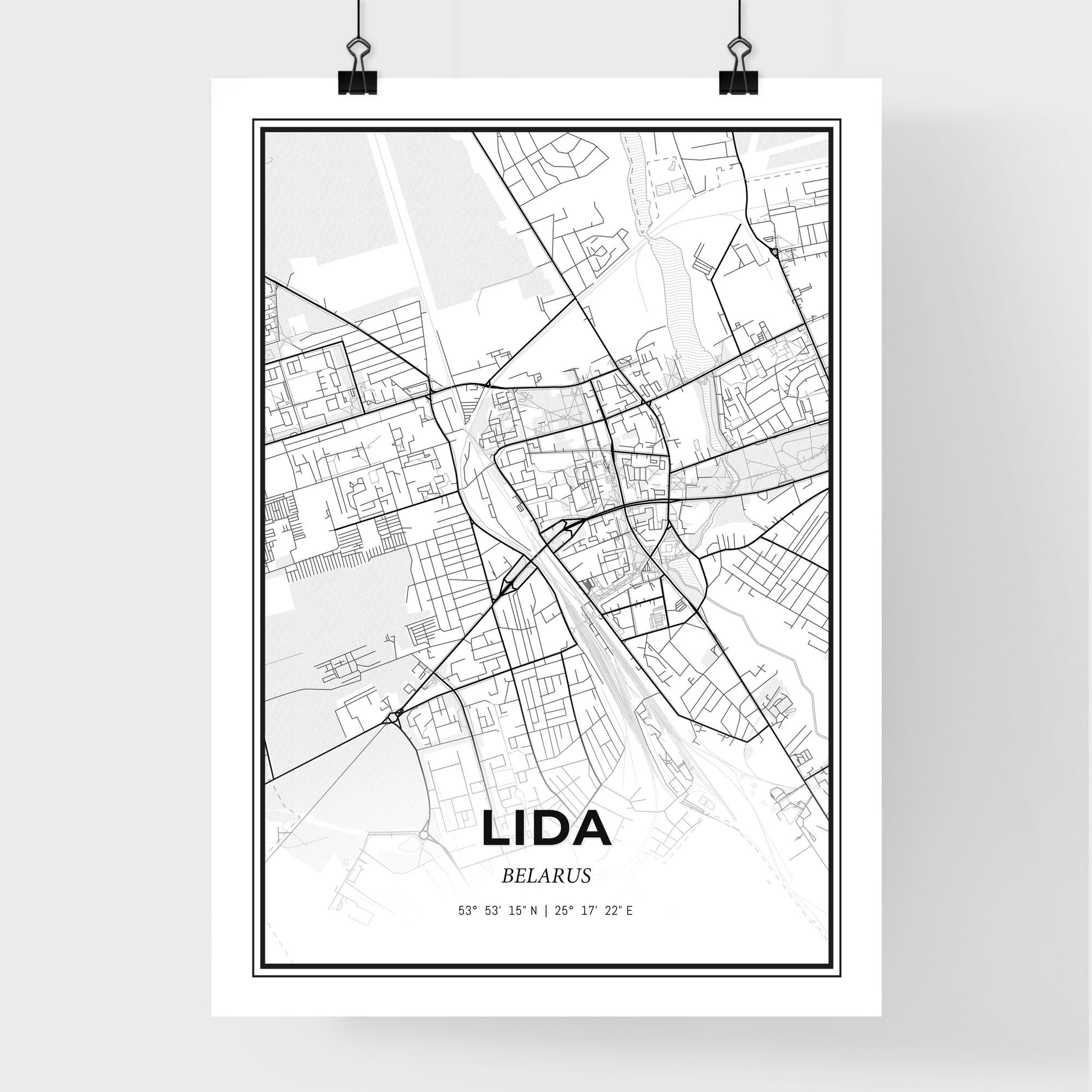 Lida Belarus - Premium City Map Poster