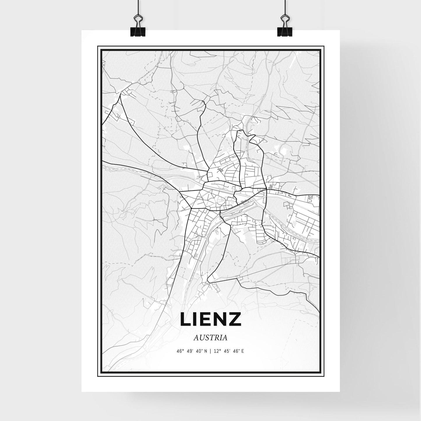 Lienz Austria - Premium City Map Poster