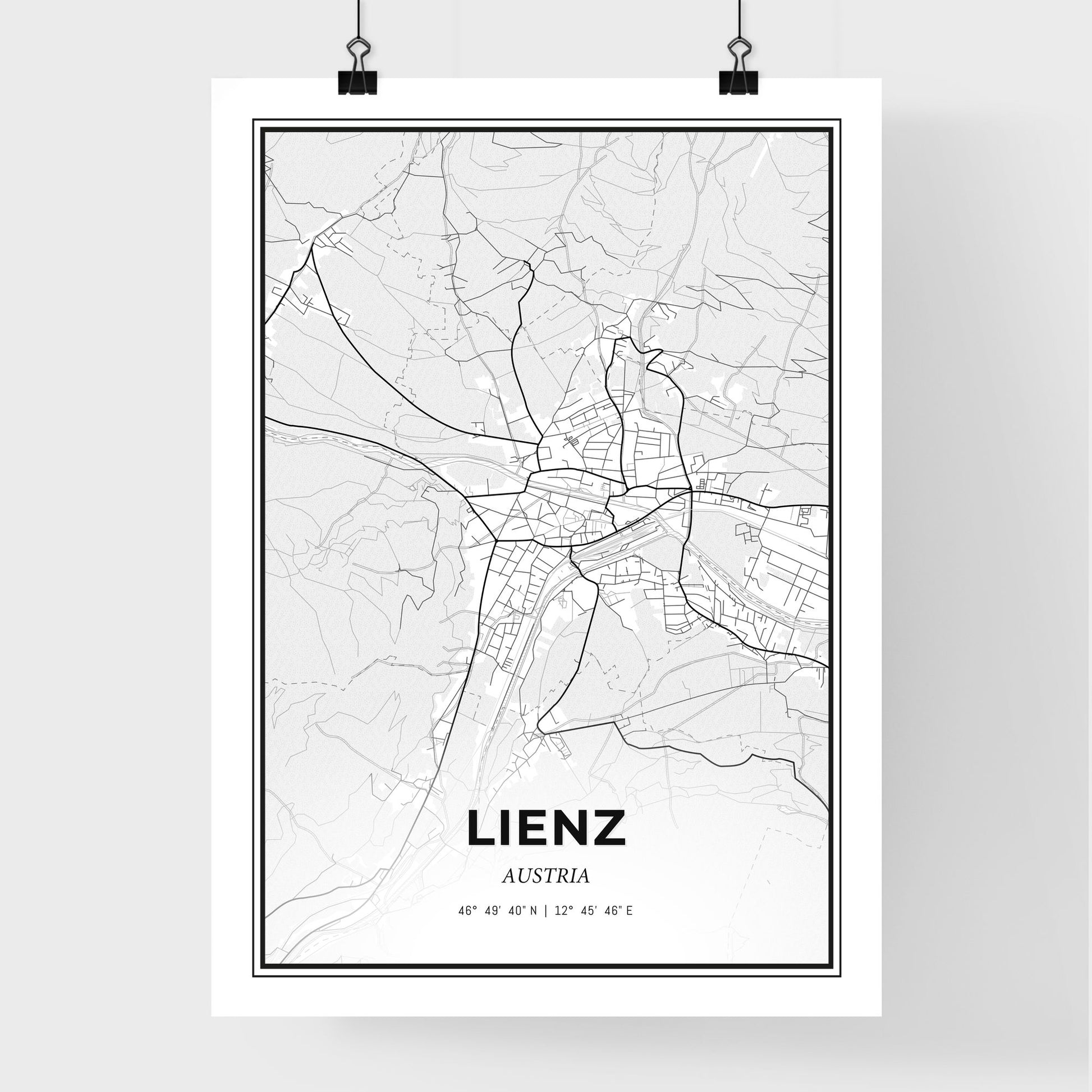 Lienz Austria - Premium City Map Poster