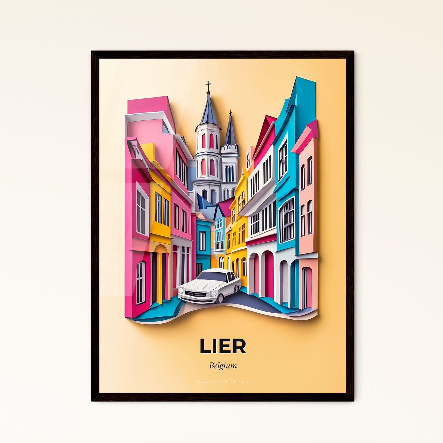 Vivid Lier , Belgium - a car is parked in front of a building