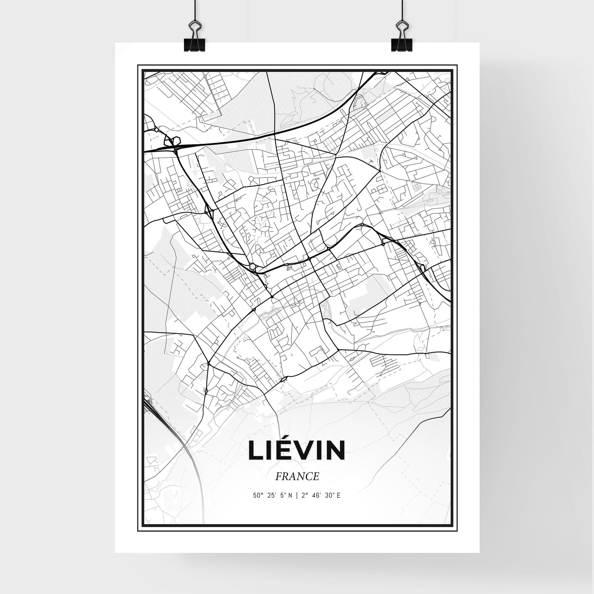 Liévin France - Premium City Map Poster