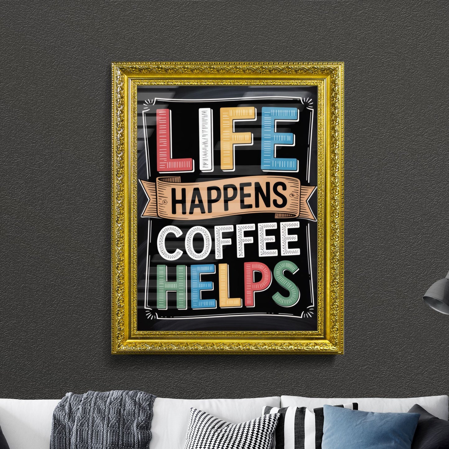 Life Happens, Coffee Helps: Motivational Chalkboard Art for Coffee Lovers