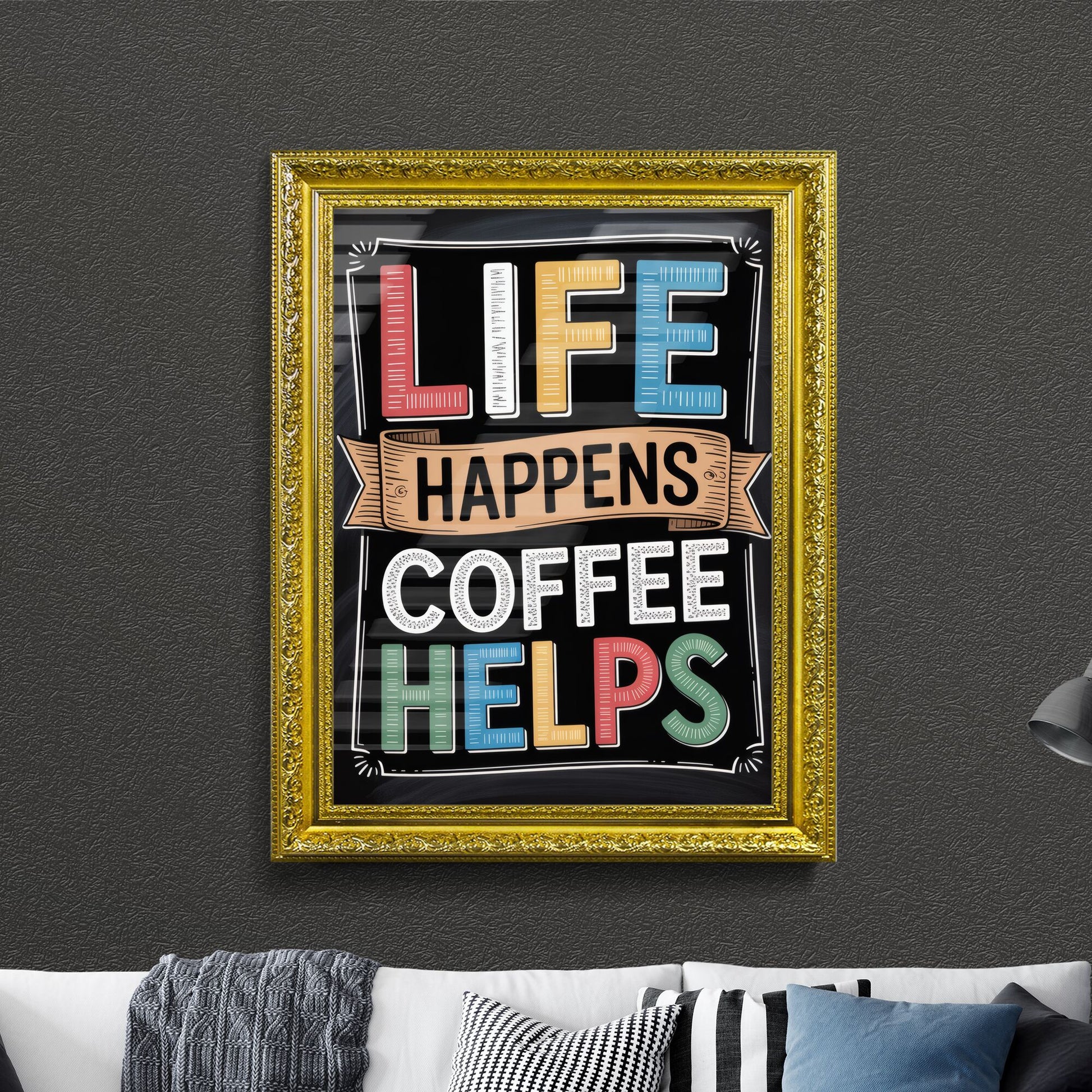 Life Happens, Coffee Helps: Motivational Chalkboard Art for Coffee Lovers