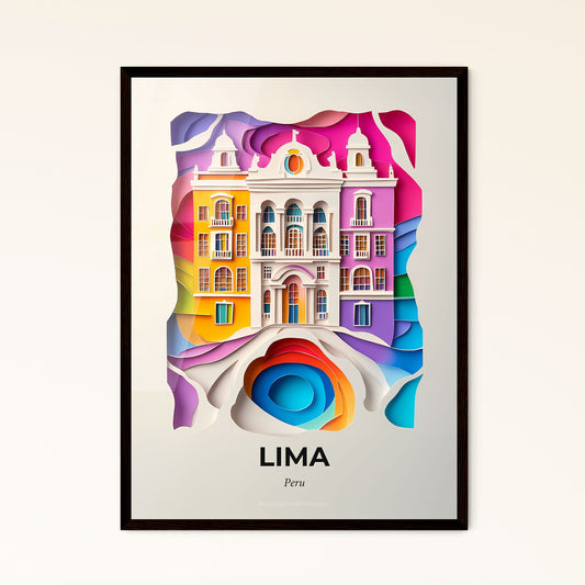 Vivid Lima, Peru - a colorful building with a rainbow colored eye