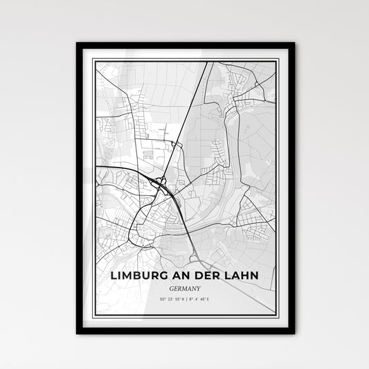 Limburg an der Lahn Germany - Scandinavian Style City Map for Modern Home Decor