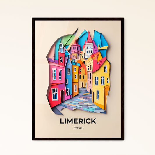 Vivid Limerick, Ireland - a paper cut of a city with a clock